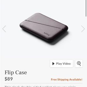 Bellroy Wallet Flip Case double sided magnetic wallet in deep plum mens cards